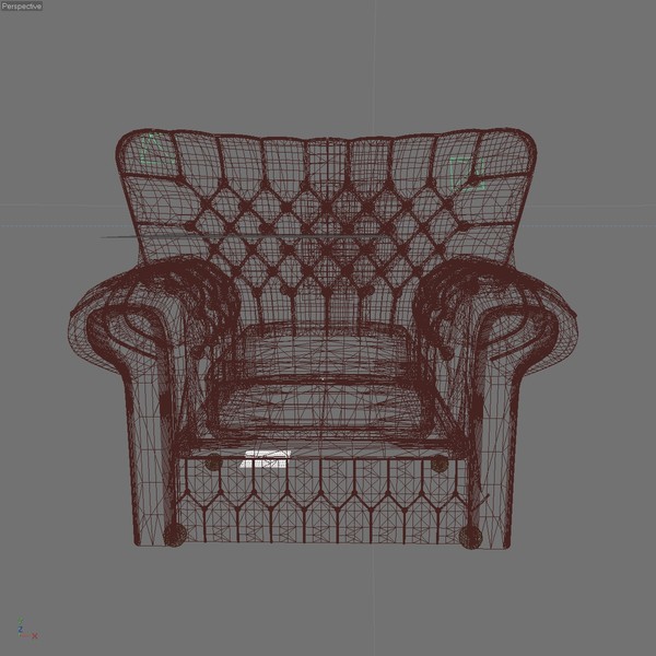 devon 1 seater leather chair 3d model - DEVON 1 SEATER LEATHER CHAIR by Carrara1
